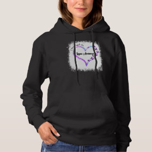 I Wear Purple For Lupus Awareness Butterfly Ribbon Hoodie