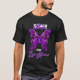 I Wear Purple For Lupus Awareness Butterfly Ribbon T-Shirt