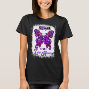 I Wear Purple For Lupus Awareness Butterfly Ribbon T-Shirt