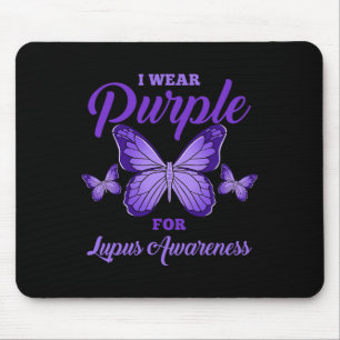 I Wear Purple For Lupus Awareness Mouse Pad