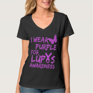 I Wear Purple For Lupus Awareness Ribbon 2 T-Shirt