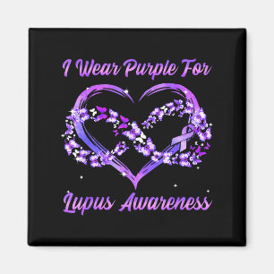 I wear purple for lupus awareness warrior fighter magnet