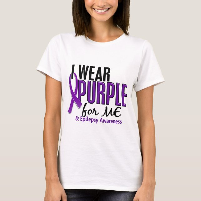 I Wear Purple For ME 10 Epilepsy T-Shirt (Front)