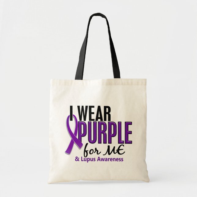 I Wear Purple For ME 10 Lupus Tote Bag (Front)