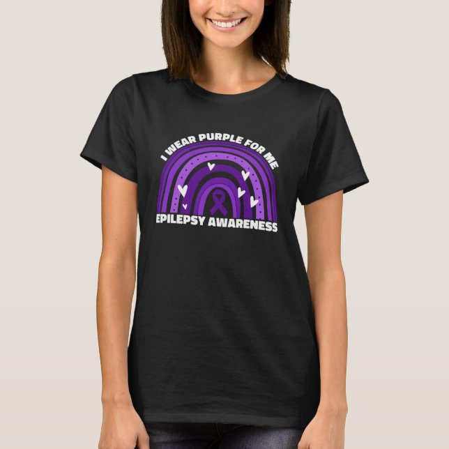 I Wear Purple For Me Epilepsy Awareness For Women  T-Shirt (Front)