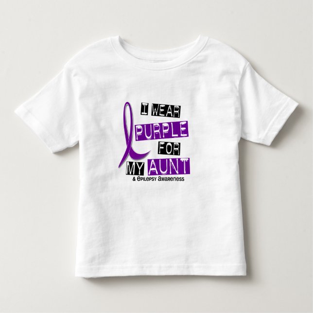I Wear Purple For My Aunt 37 Epilepsy Toddler T-Shirt (Front)