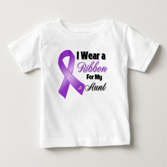 I Wear Purple For My Aunt Baby T-Shirt (Front)