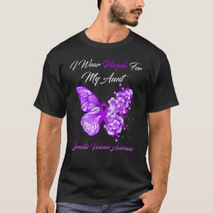 I Wear Purple For My Aunt Domestic Violence Awaren T-Shirt