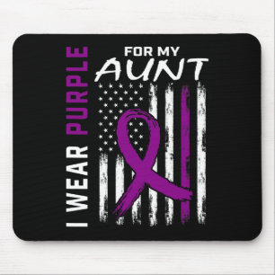 I Wear Purple For My Aunt Epilepsy Awareness Ameri Mouse Pad