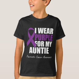 I Wear Purple For My Auntie Pancreatic Cancer Awar T-Shirt
