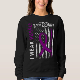 I Wear Purple For My Baby Brother Lupus Awareness Sweatshirt