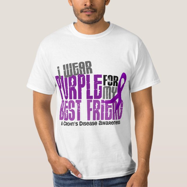 I Wear Purple For My Best Friend 6 Crohn’s Disease T-Shirt (Front)