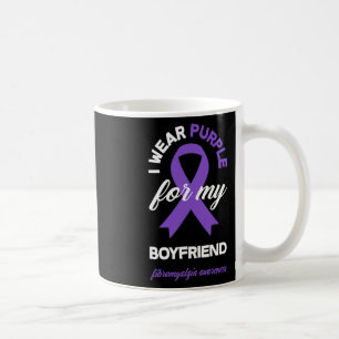 I Wear Purple For My Boyfriend Fibromyalgia Awaren Coffee Mug