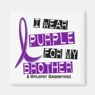 I Wear Purple For My Brother 37 Epilepsy Magnet