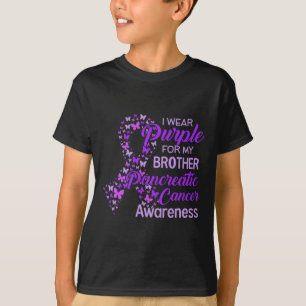 I Wear Purple For My Brother Pancreatic Cancer T-Shirt