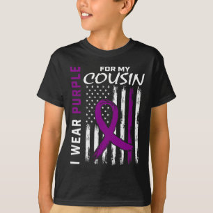 I Wear Purple For My Cousin Epilepsy Awareness Ame T-Shirt