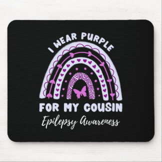 I Wear Purple For My Cousin Epilepsy Awareness Rai Mouse Pad