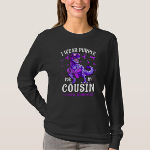 I Wear Purple For My Cousin Overdose Awareness Din T-Shirt