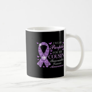 I Wear Purple For My Cousin Pancreatic Cancer Awar Coffee Mug