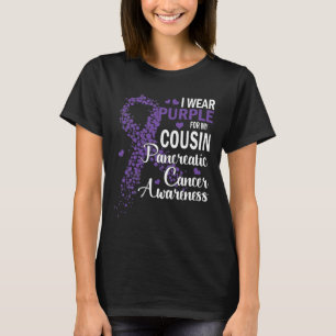 I Wear Purple For My Cousin Pancreatic Cancer Awar T-Shirt