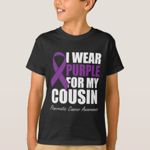 I Wear Purple For My Cousin Pancreatic Cancer Awar T-Shirt