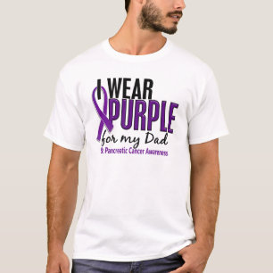 I Wear Purple For My Dad 10 Pancreatic Cancer T-Shirt