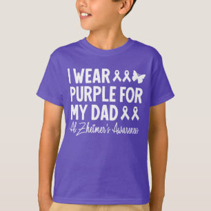 I Wear Purple For My Dad Alzheimer's Awareness T-Shirt