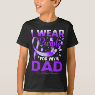 I Wear Purple For My Dad Pancreatic Cancer Awarene T-Shirt