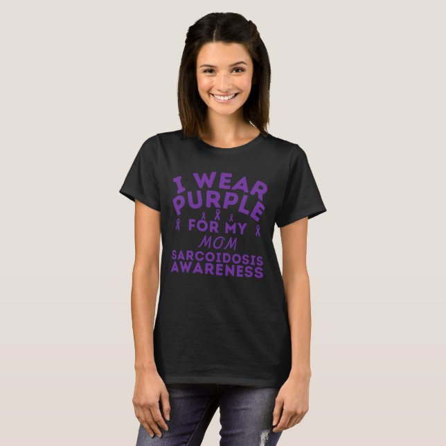 I Wear Purple For My Dad Sarcoidosis Customise T-Shirt (Front Full)