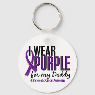I Wear Purple For My Daddy 10 Pancreatic Cancer Key Ring