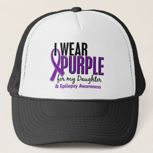 I Wear Purple For My Daughter 10 Epilepsy Trucker Hat