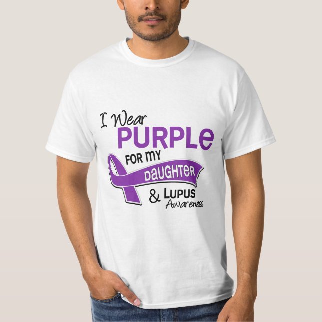I Wear Purple For My Daughter 42 Lupus T-Shirt (Front)