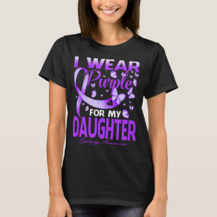 I Wear Purple For My Daughter Alzheimers Awareness T-Shirt