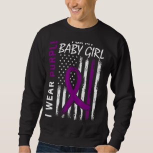 I Wear Purple For My Daughter Baby Girl Lupus Awar Sweatshirt