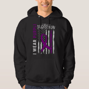 I Wear Purple For My Daughter In Law Lupus Awarene Hoodie