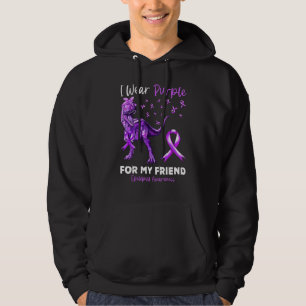 I Wear Purple For My Friend Epilepsy Awareness Din Hoodie