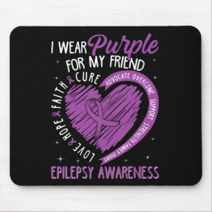 I Wear Purple For My Friend Epilepsy Awareness Kid Mouse Pad