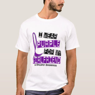 I Wear Purple For My Girlfriend 37 Epilepsy T-Shirt
