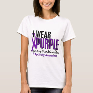 I Wear Purple For My Granddaughter 10 Epilepsy T-Shirt