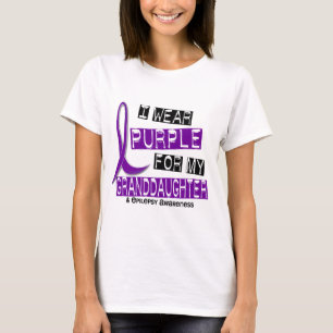 I Wear Purple For My Granddaughter 37 Epilepsy T-Shirt