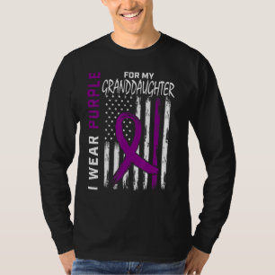 I Wear Purple For My Granddaughter Epilepsy Awaren T-Shirt