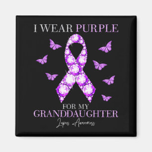 I Wear Purple For My Granddaughter Lupus Awareness Magnet