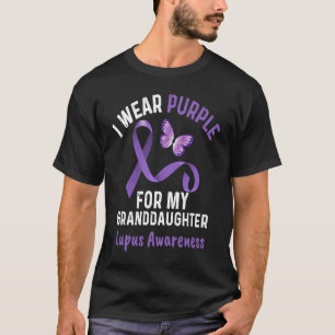 I Wear Purple For My Granddaughter Mom Dad Lupus A T-Shirt