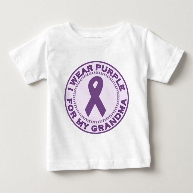 I Wear Purple For My Grandma Baby T-Shirt (Front)