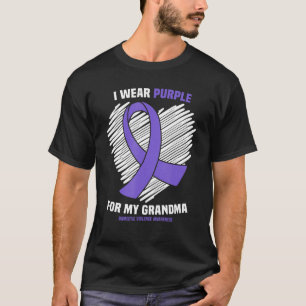I Wear Purple For My Grandma Domestic Violence Awa T-Shirt