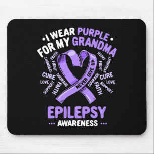 I Wear Purple For My Grandma Epilepsy Awareness  Mouse Pad