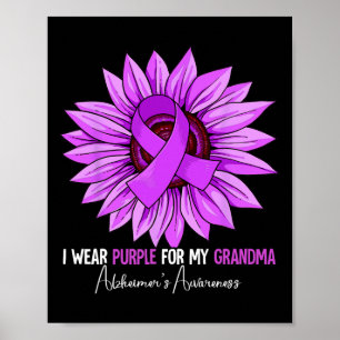 I Wear Purple For My Grandma Heimerheimer's Awaren Poster