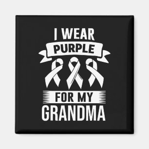 I Wear Purple For My Grandma Overdose Awareness Mo Magnet