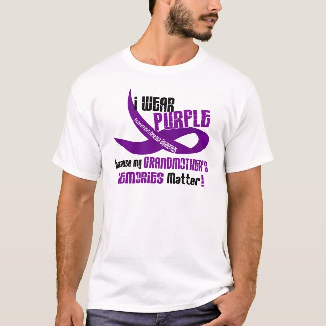 I Wear Purple For My Grandmother’s Memories 33 T-Shirt (Front)