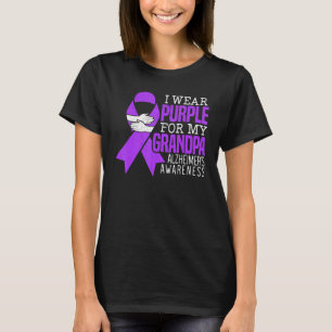 I Wear Purple For My Grandpa Alzheimer's Awareness T-Shirt